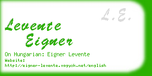 levente eigner business card